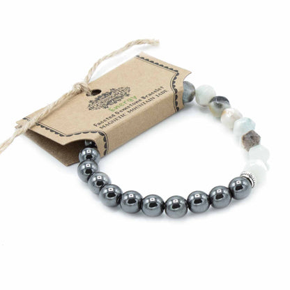 Bracelet magnétique en pierres facettées - Jade