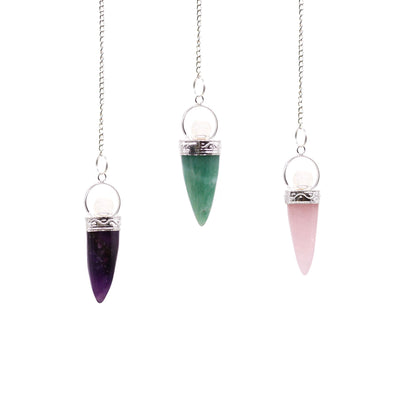 Pendule Divinatoire Cristal & Argent - Radiesthésie