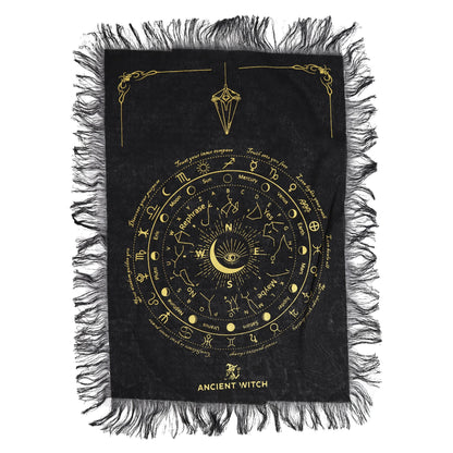 Pendule — Tapis Divination Œil Omniscient Noir & Or
