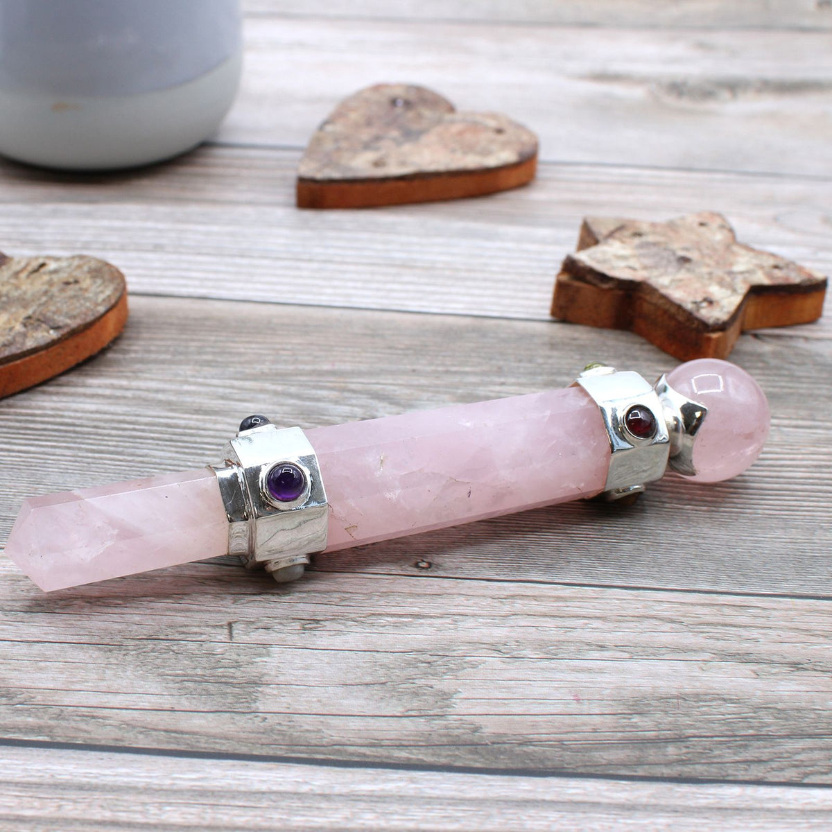 Baguette Quartz Rose 12cm - Soin & Amour - photo 4