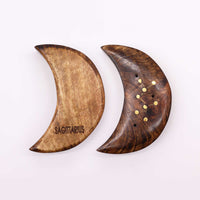 Engraved and Brass Zodiac Sign Incense Burners - Moon