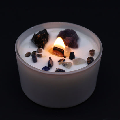 Bougie Chakra du Plexus Solaire — Améthyste & Agate Noire - photo 2