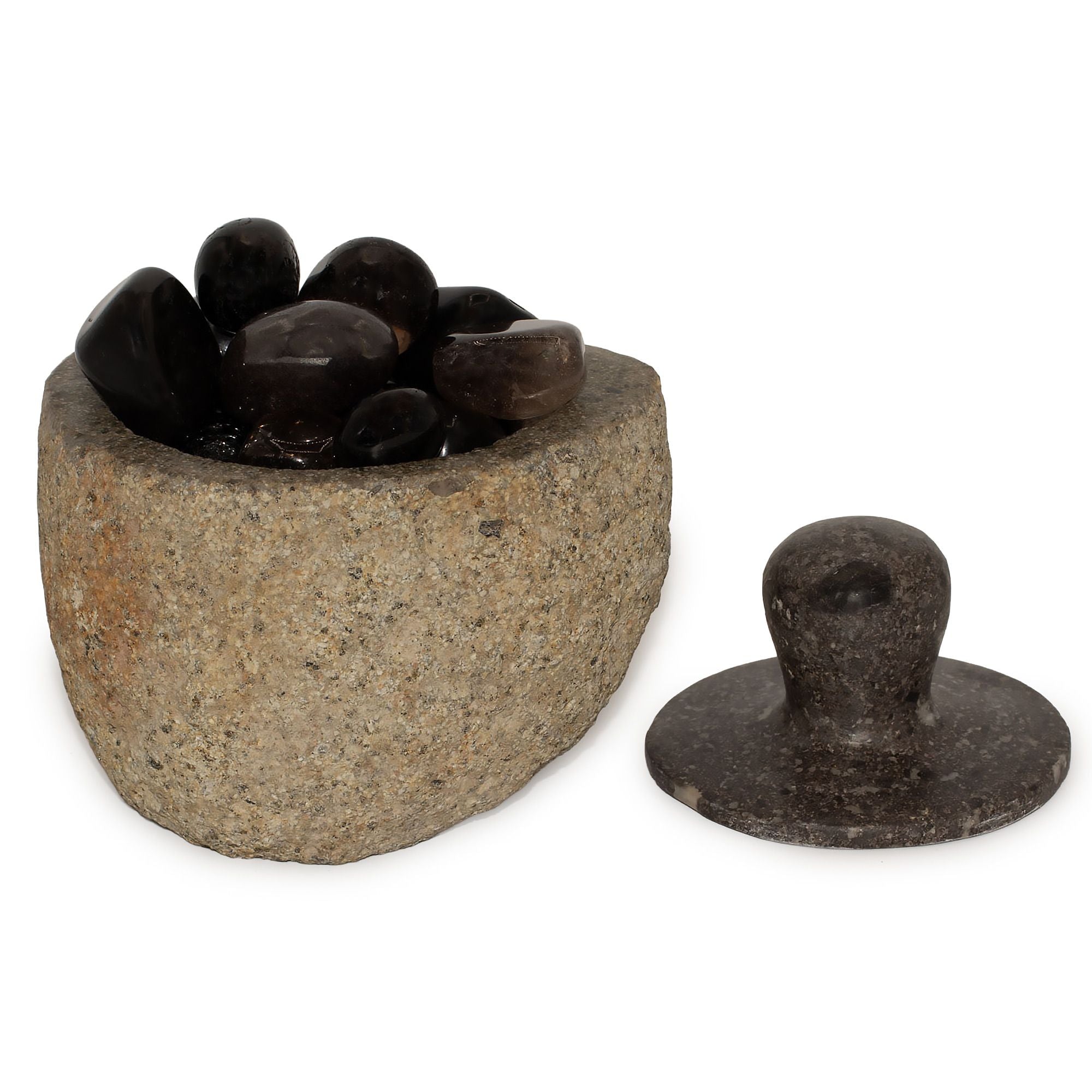 Pot Riverstone Naturel Ancrage — Couvercle 12×8cm – photo 2