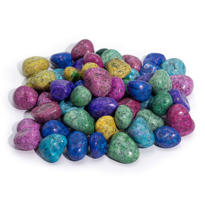 Mix Pierre Dalmatien Traitée Colorée en Vrac 1kg (~70 pierres)
