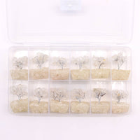 Mini Gemstone Trees On Orgonite Base - Rock Quartz (15 stones)