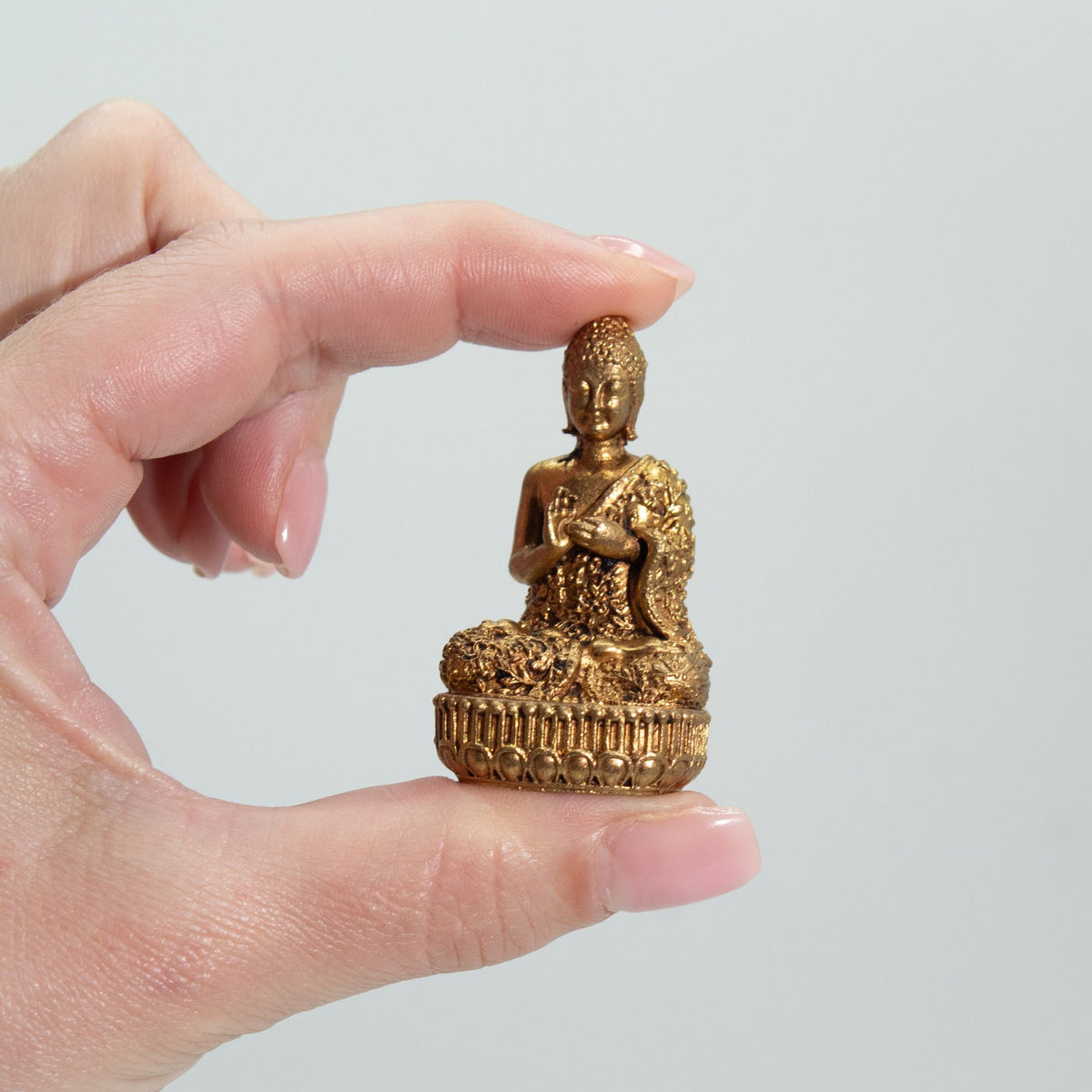 Statuette Bouddha en Laiton — Miniature — 4,8 cm - photo 3