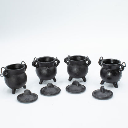 Chaudrons en Fonte avec Couvercle — Très Petit Modèle — Lot de 4 - photo 4