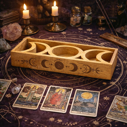 Plateau à Tarot en Bois — Phases de Lune - photo 3