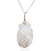 Swirl Wrapped Gemstone Necklace - Opalite - photo 2