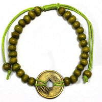 Bracelet Bali Feng Shui porte-bonheur - lime green