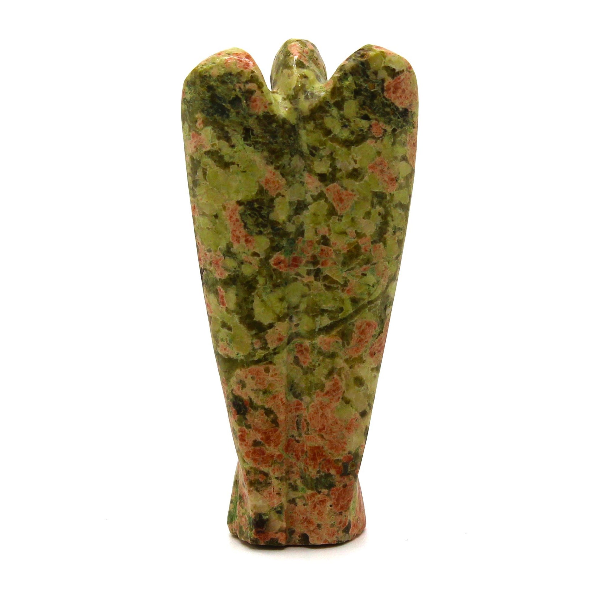 Hand Carved Gemstone Angel - Unakite - photo 2