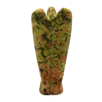 Hand Carved Gemstone Angel - Unakite - photo 2
