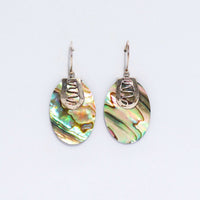 Boucles d'Oreilles Abalone & Argent 925 - Tong Nacre Bali