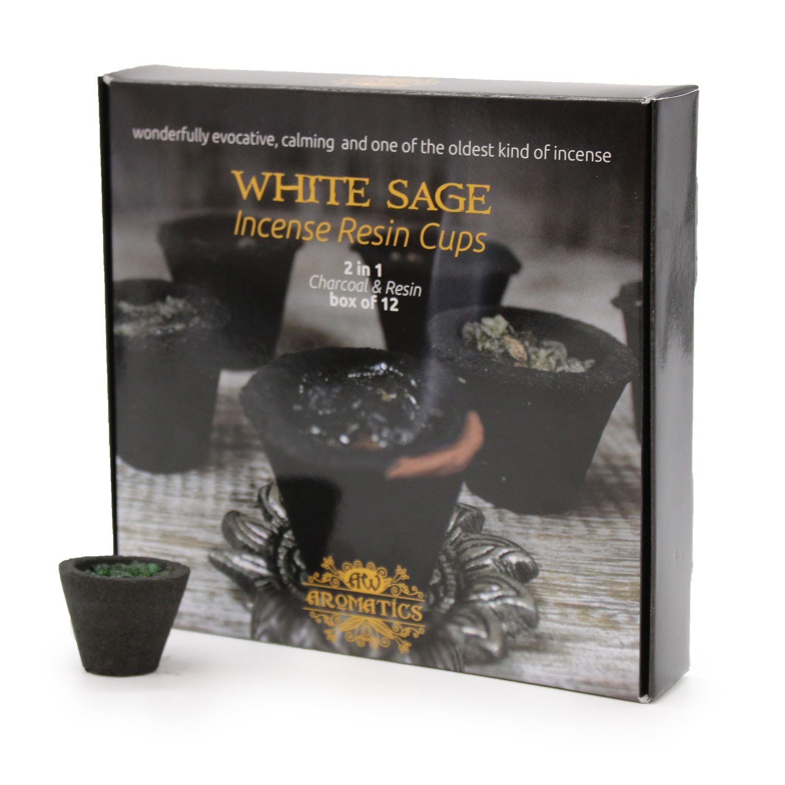 Sauge Blanche en Résine — Boîte de 12 Cupules – photo 4