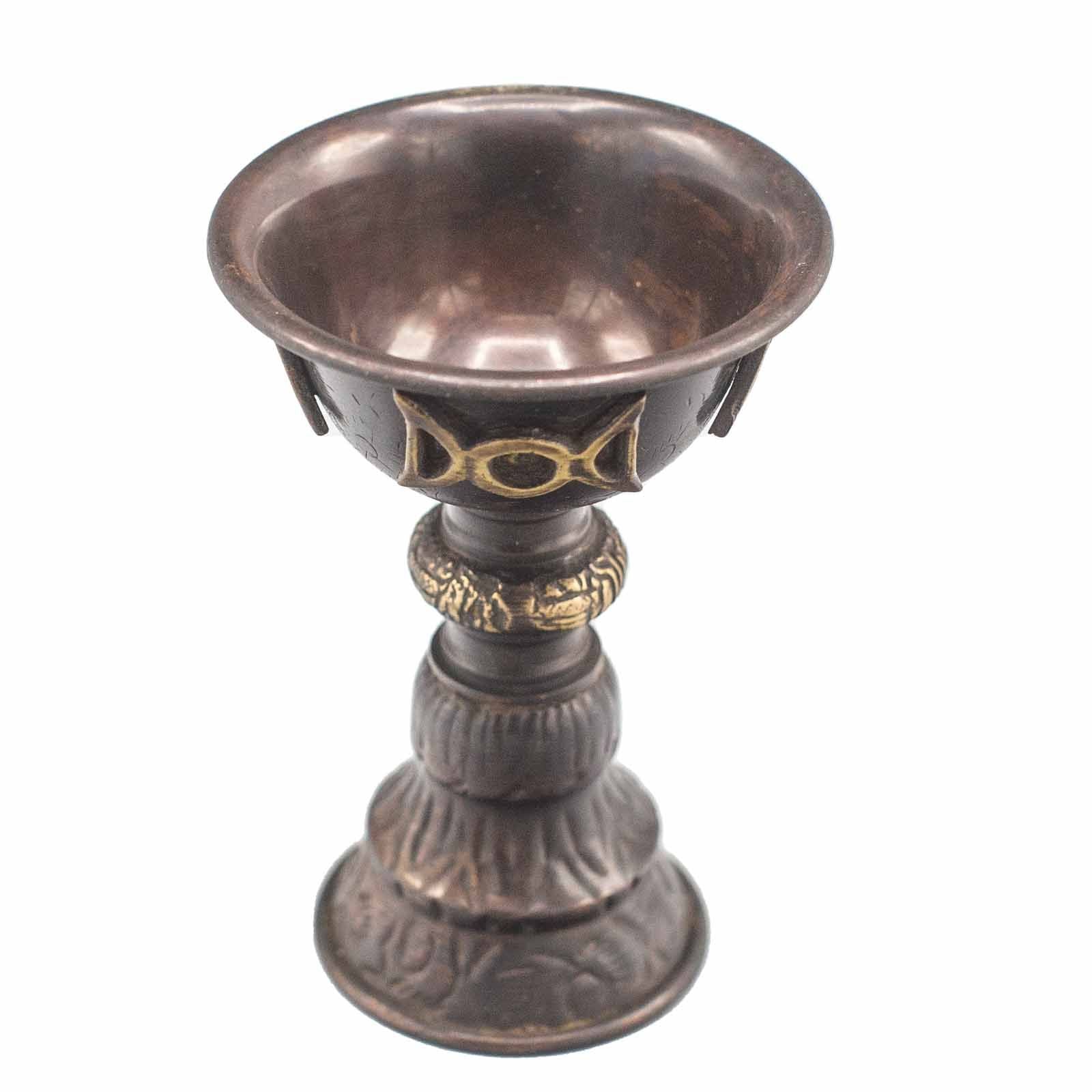 Calice Rituel Triple Lune 8x13cm - Cuivre Antique Autel – photo 2
