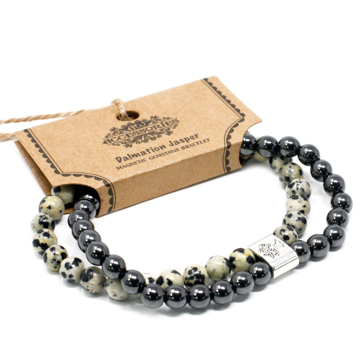 Bracelet Jaspe Dalmatien 8mm - Magnétique, Joie & Ancrage – photo 4