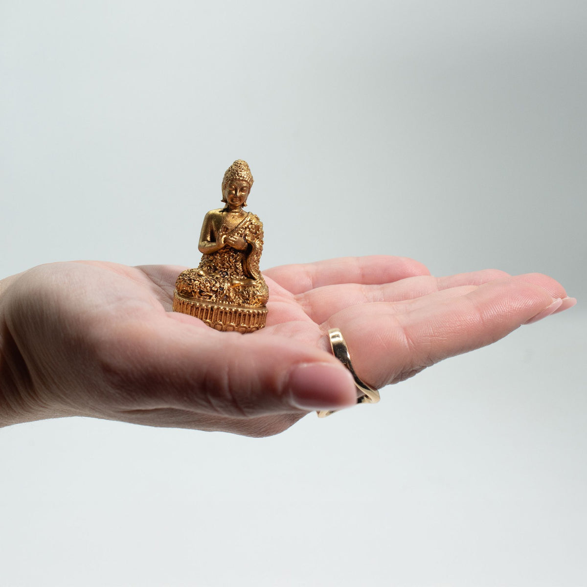 Statuette Bouddha en Laiton — Miniature — 4,8 cm - photo 6