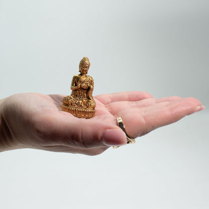 Statuette Bouddha en Laiton — Miniature — 4,8 cm - photo 6