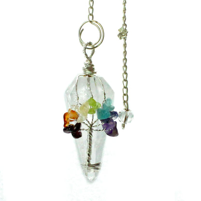 Pendule magique 7 chakras - Cristal de Roche - photo 3