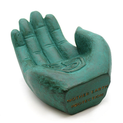 Brûleur d'Encens Main Earth Protect - Vert Éco