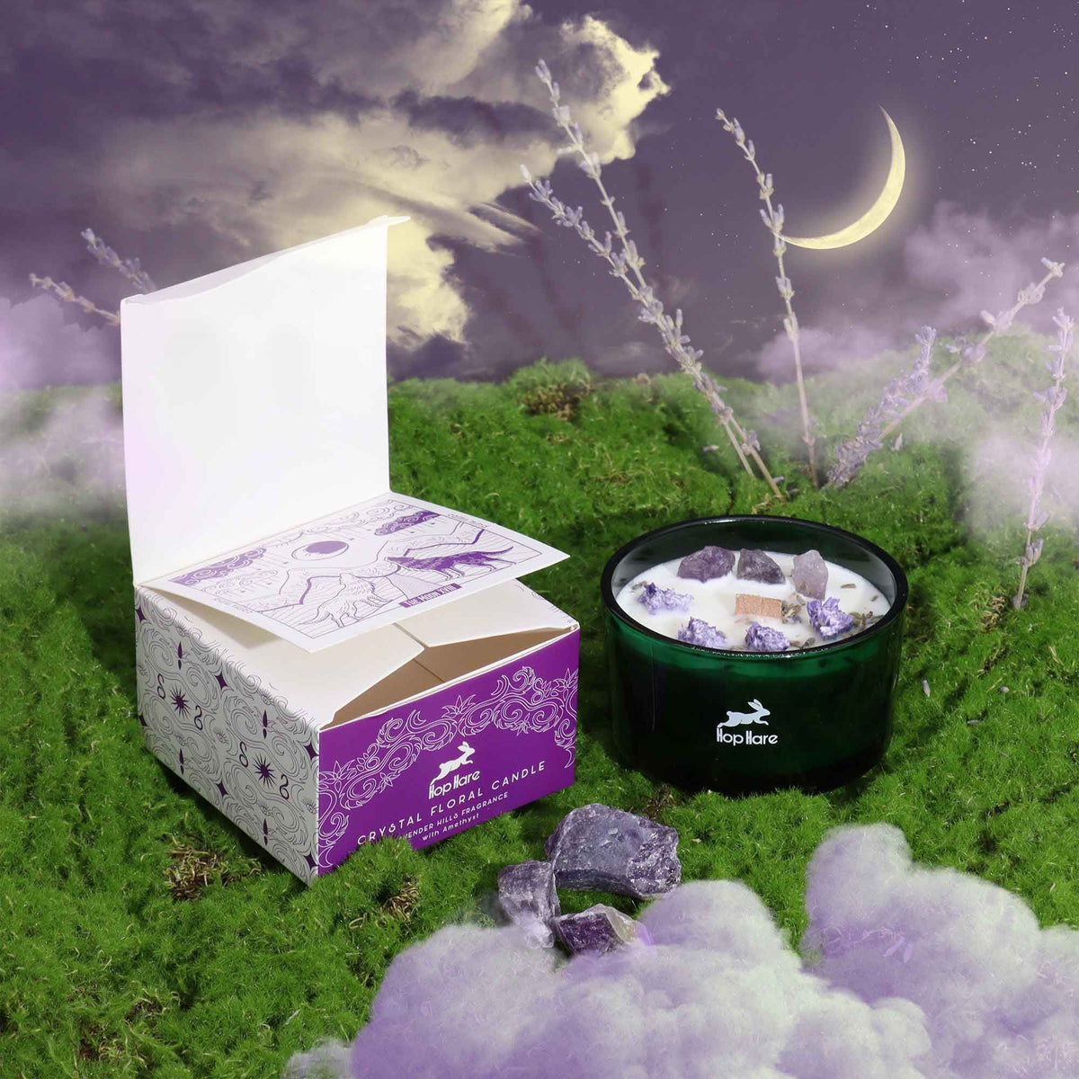 Bougie Florale Améthyste et Lavande — La Lune - photo 3