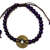Bracelet Bali Feng Shui porte-bonheur - purple