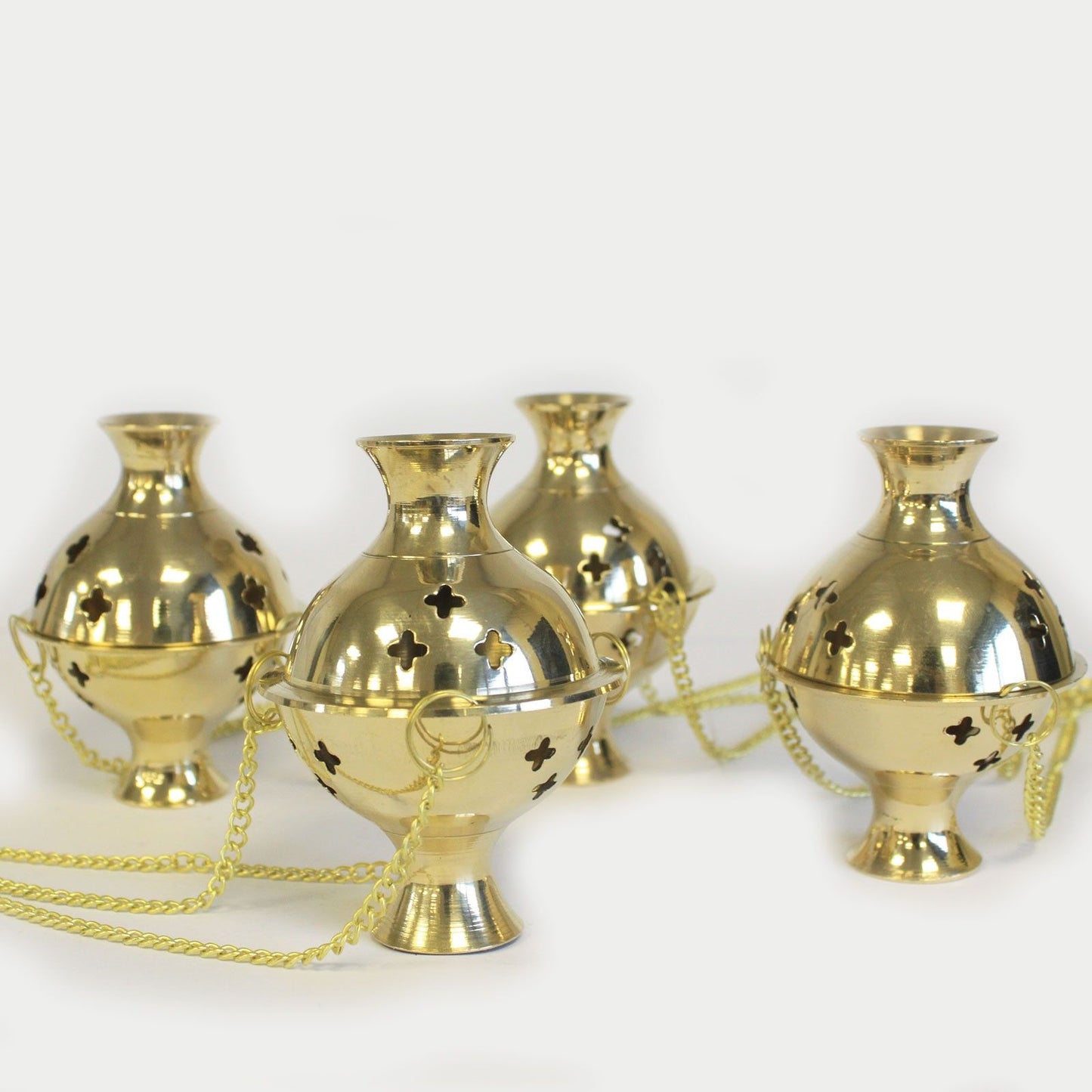 Brûleur d'Encens Suspendu Laiton - Encensoir Rituel 16cm – photo 4