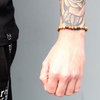 Bracelet Œil de Tigre Cordon Noir - Plaqué Or 18K Réglable – photo 4