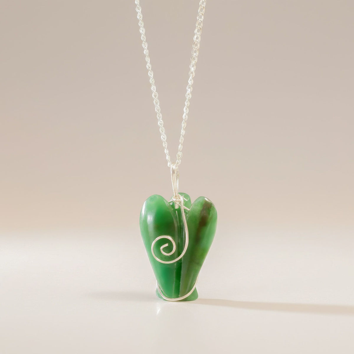 Pendentif Ange Gardien en Aventurine Verte — avec Chaîne - photo 6