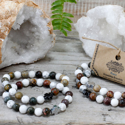 Lot de 2 bracelets d'amitié - Howlite Blanche - photo 5