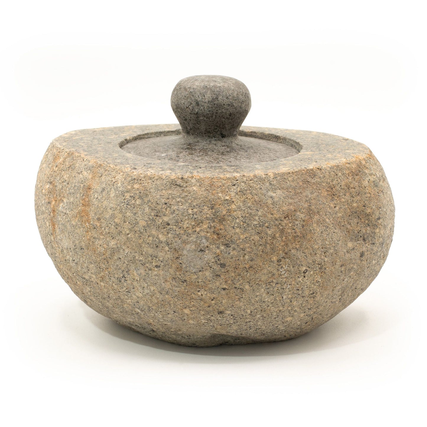 Pot en Pierre de Rivière avec Couvercle 15×12cm – photo 8