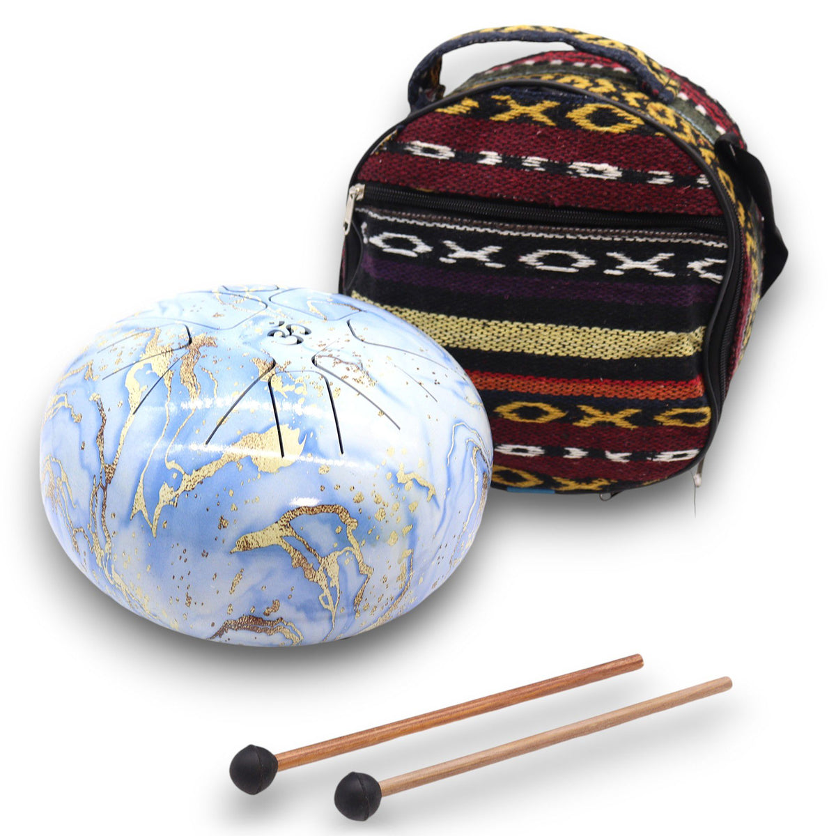 Steel Tongue Drum Happy Drum Blue Sky - 22x18cm – photo 5