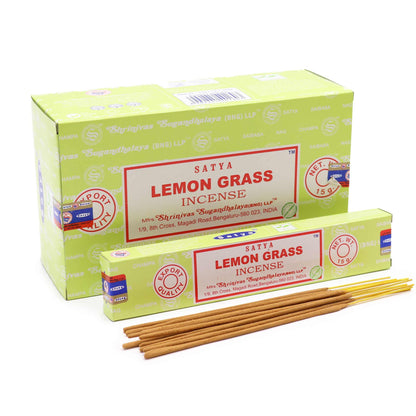 Encens Satya Lemongrass 15g - Énergie & Sérénité