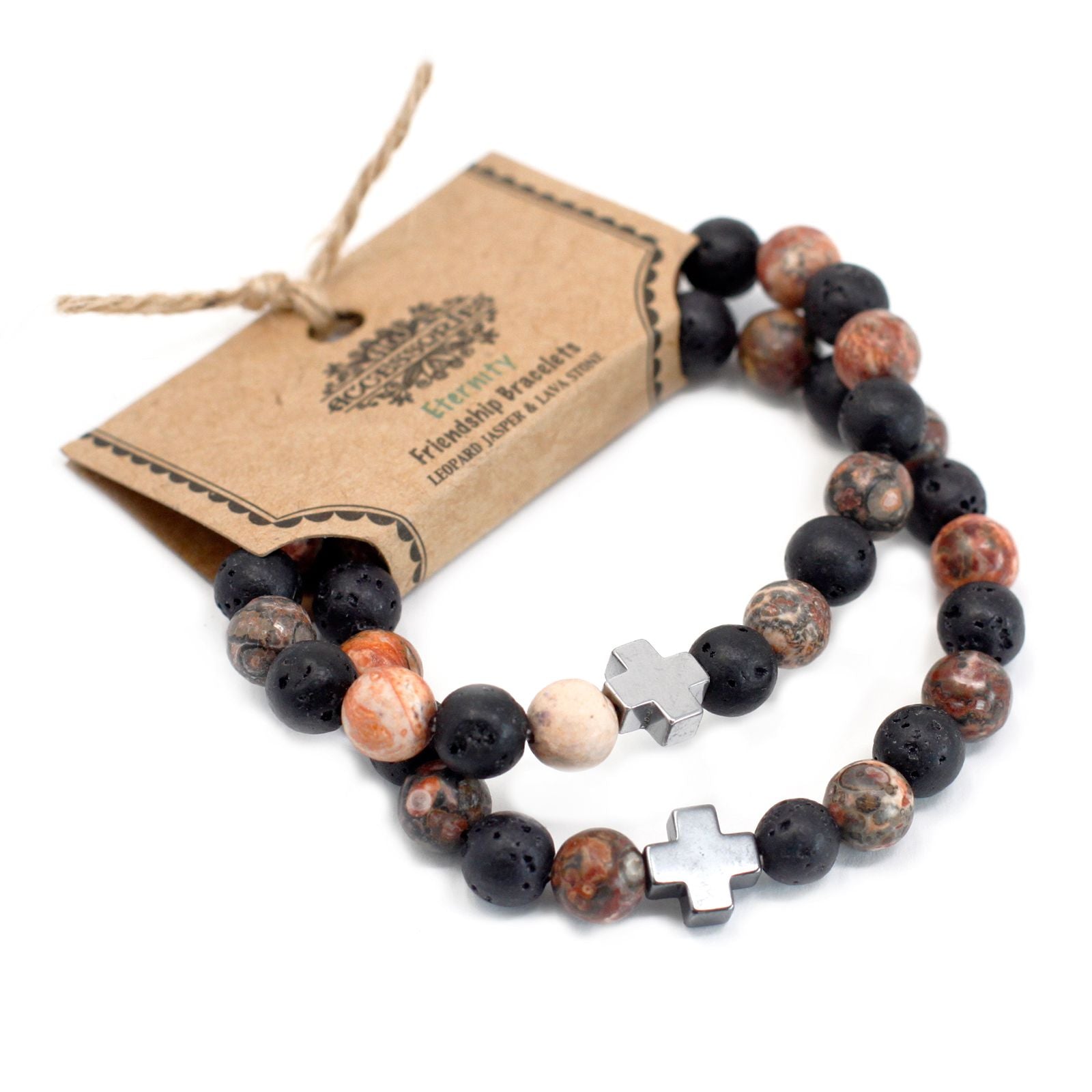 Lot de 2 bracelets d'amitié - Jaspe Léopard - photo 6