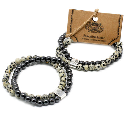 Bracelet Jaspe Dalmatien 8mm - Magnétique, Joie & Ancrage – photo 5