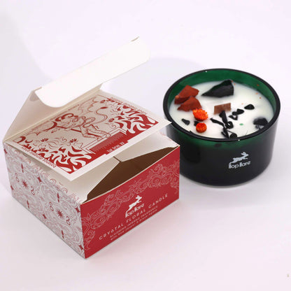 Bougie aux Cristaux Jaspe Rouge & Agate Noire — Le Diable - photo 7