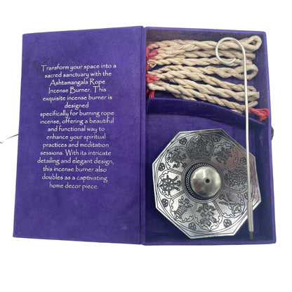 Encens Corde Astamangal & Porte-Encens Argenté - Set – photo 5