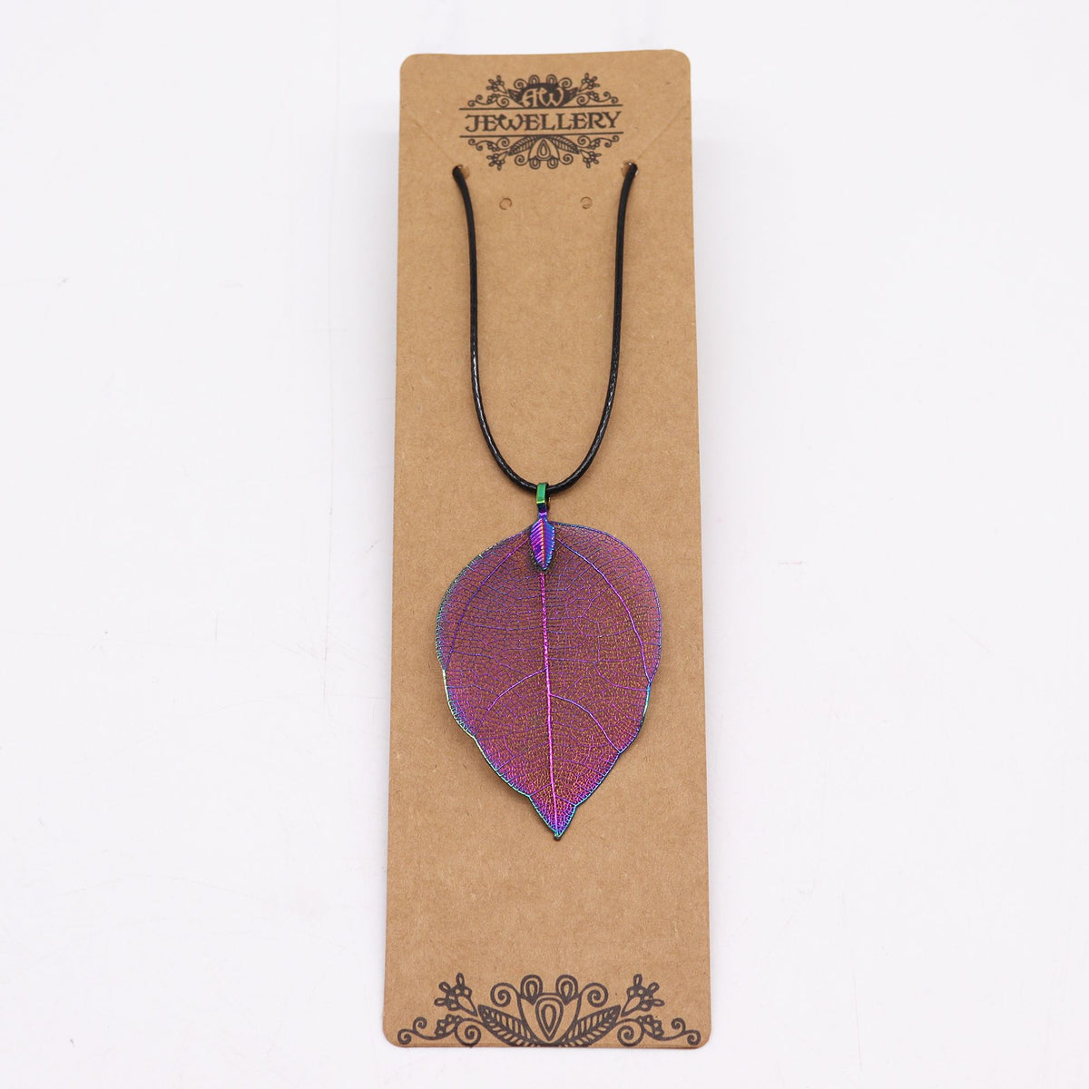 Collier Feuille Naturelle Plaquée - Lavande Unique – photo 2