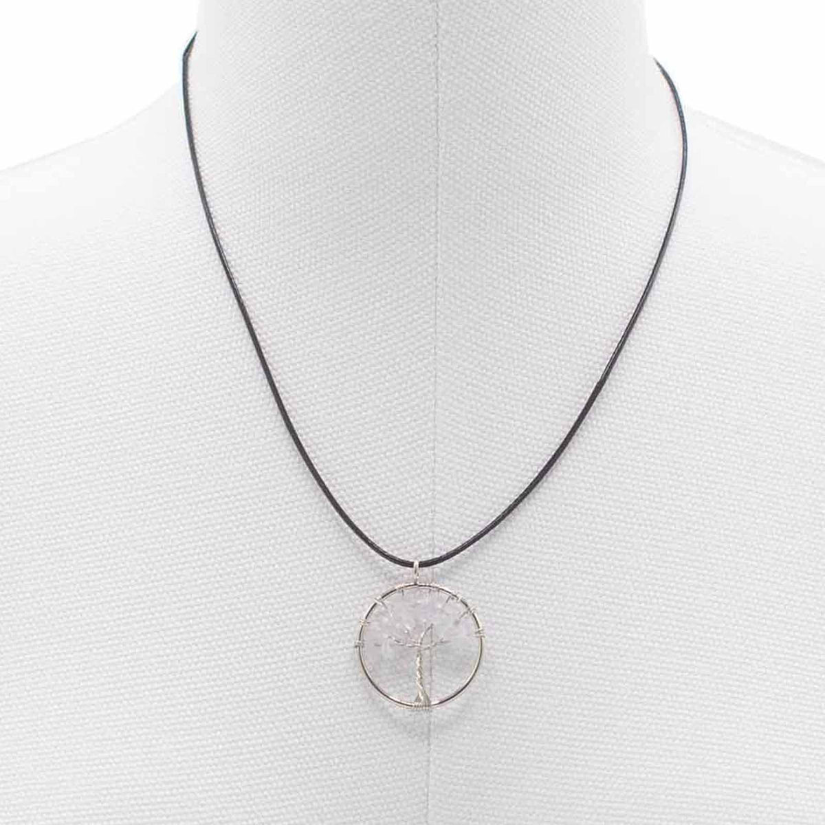 Pendentif Arbre de Vie Cristal de Roche — Clarté & Amplification – photo 3