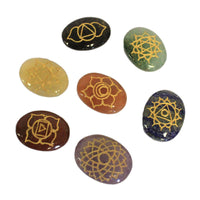 Set de pierres chakras (forme ovale)