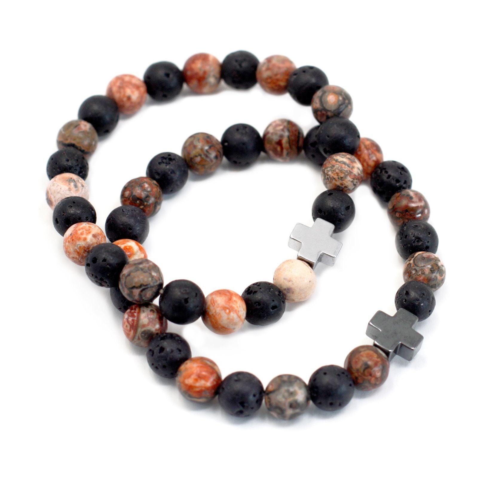 Lot de 2 bracelets d'amitié - Jaspe Léopard - photo 5