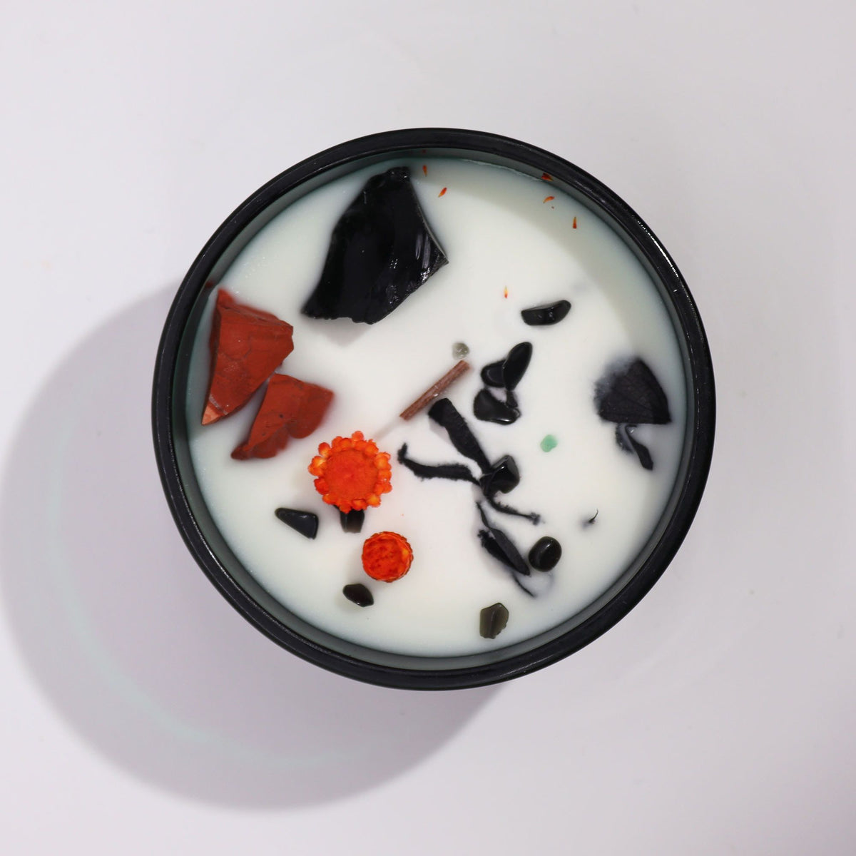 Bougie aux Cristaux Jaspe Rouge & Agate Noire — Le Diable - photo 6