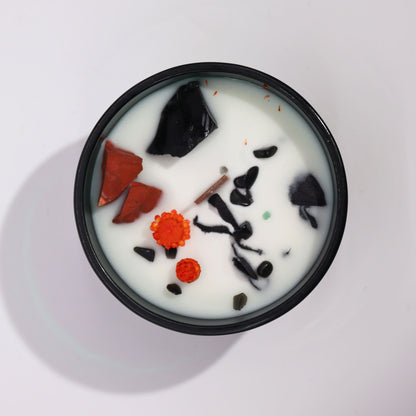 Bougie aux Cristaux Jaspe Rouge & Agate Noire — Le Diable - photo 6