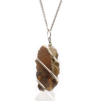 Cascade Wrapped Gemstone Necklace - Rough Tiger Eye - photo 2