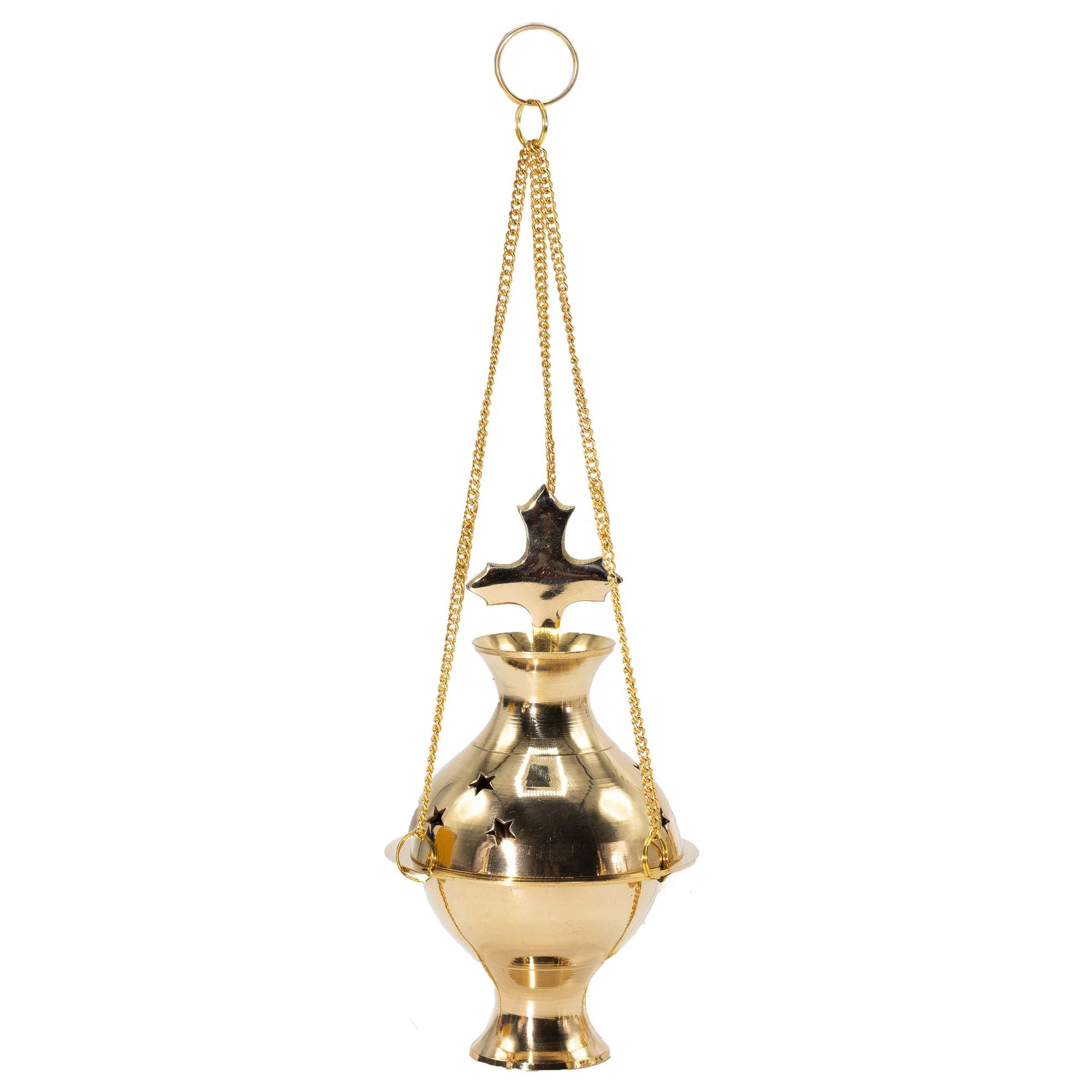 Brûleur d'Encens Laiton - Suspension Étoile Méditation