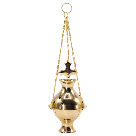 Brûleur d'Encens Laiton - Suspension Étoile Méditation