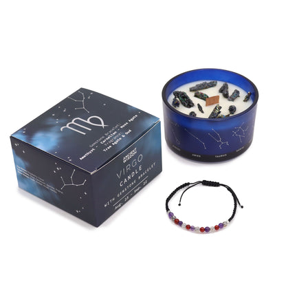 Bougie Zodiaque Vierge avec Bracelet en Pierres — Agate & Oud - photo 4