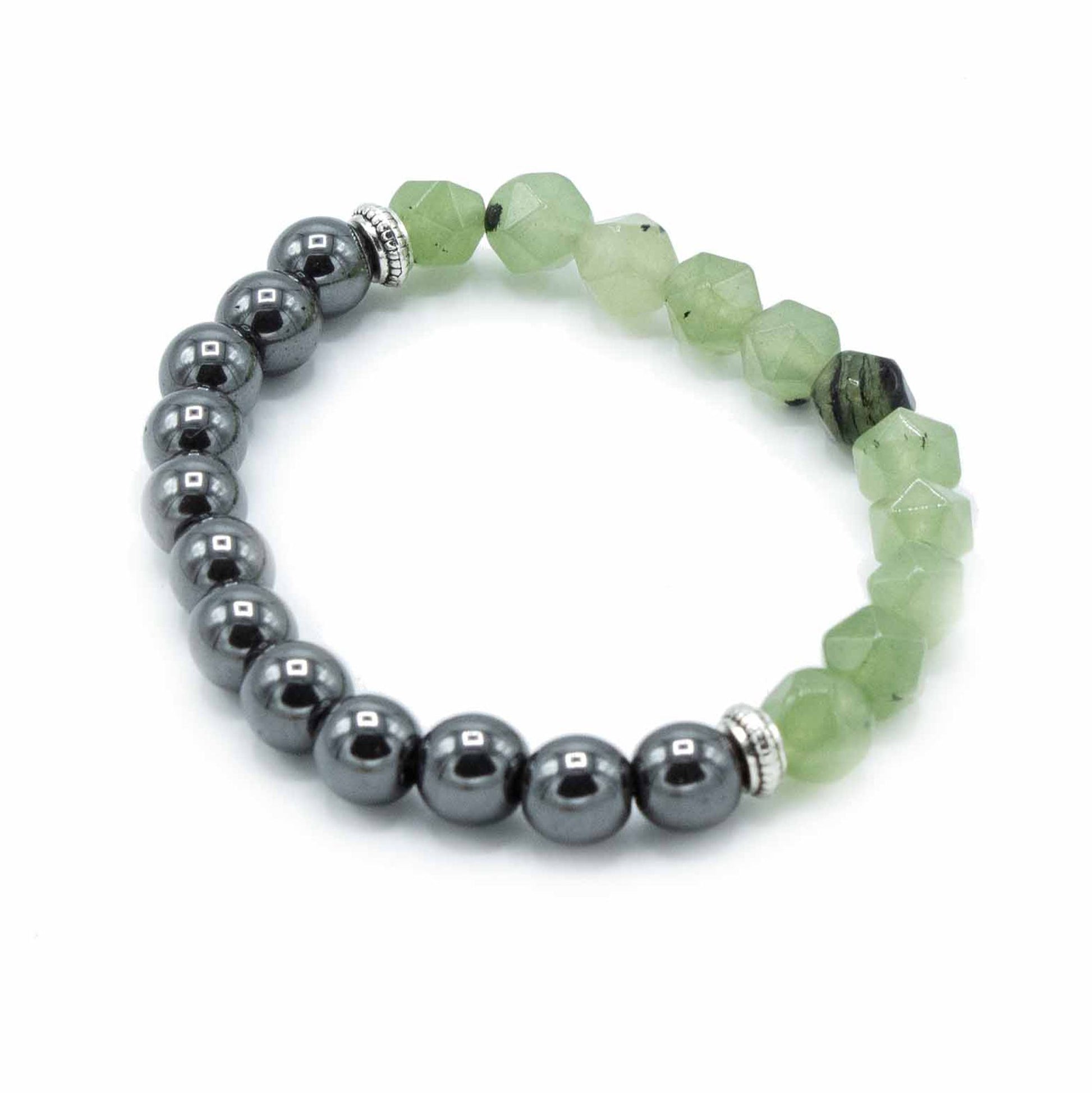 Bracelet magnétique en pierres facettées - Jade - photo 2