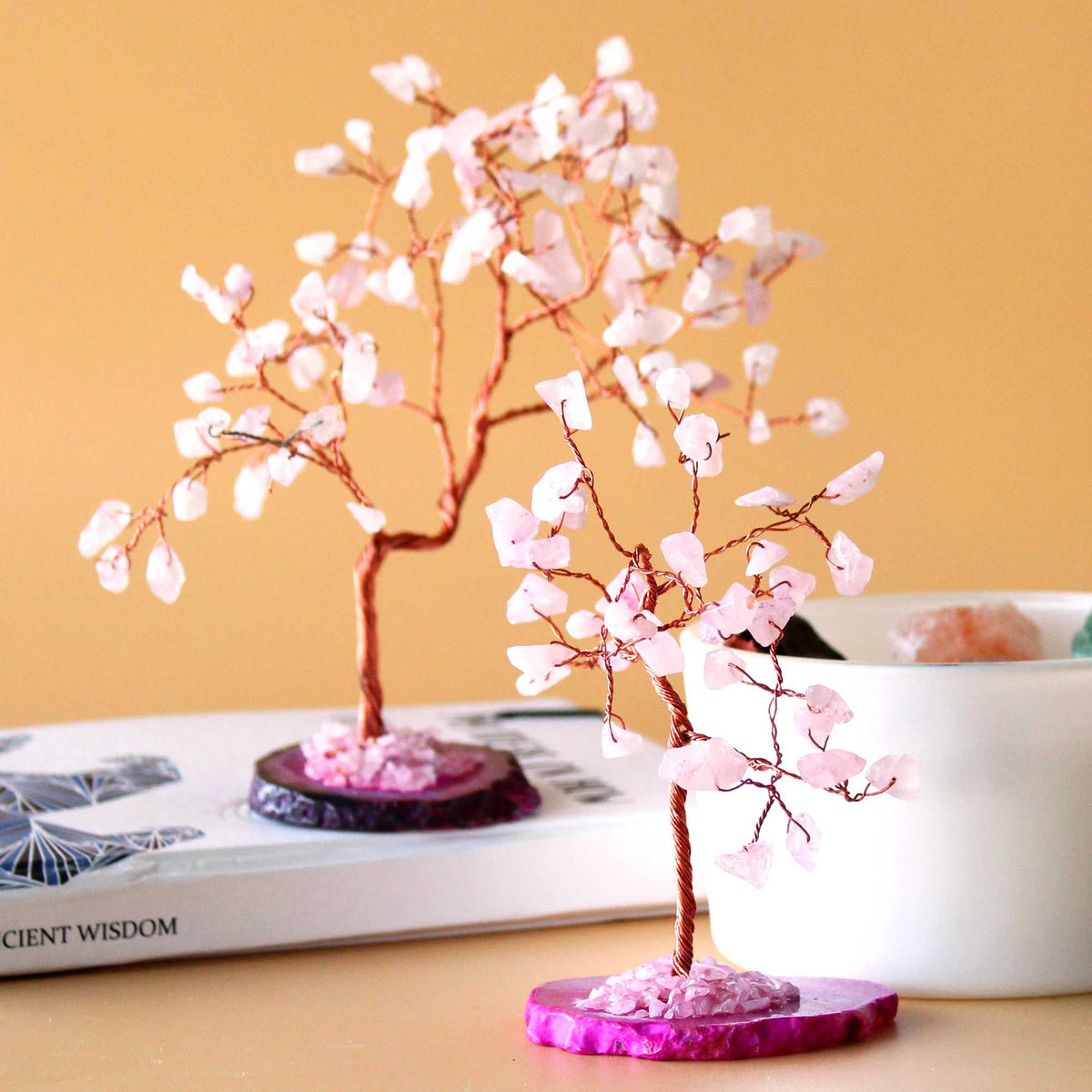 Arbre de vie en Quartz Rose - photo 2