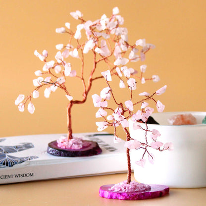 Arbre de vie en Quartz Rose - photo 2